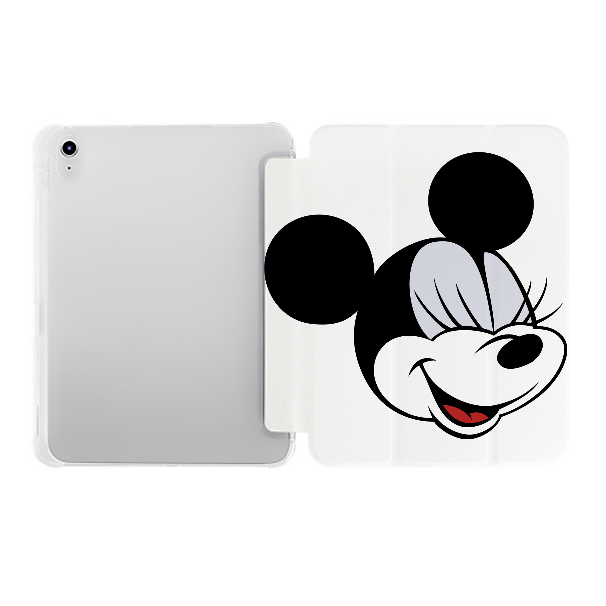 （画像用） ミッキーマウス Mickey Mouse IPad ケース ペン収納付き 三つ折りスタンド PUレザー×シリコン 対応機種9.5/10.5/10.9インチ